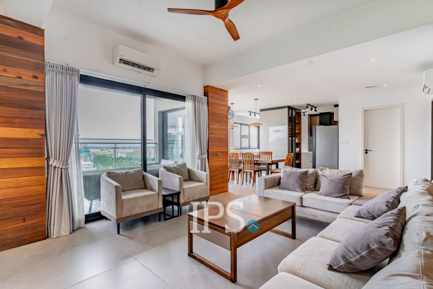 3 Bedroom Serviced Apartment For Rent - Tonle Bassac, Phnom Penh