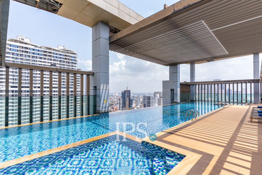 25th Floor 1 Bedroom Condo For Sale - The View, BKK1, Phnom Penh