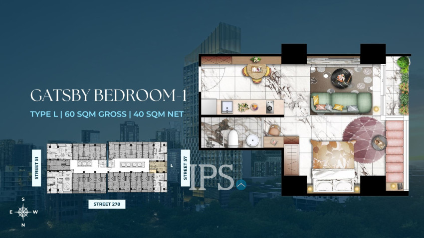 Time Square 9 Condominium - Street 278,  BKK1, Phnom Penh
