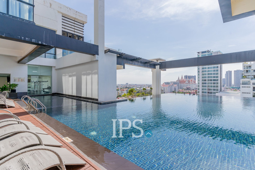 47 Sqm Studio Condo For Rent - Silvertown, BKK1, Phnom Penh
