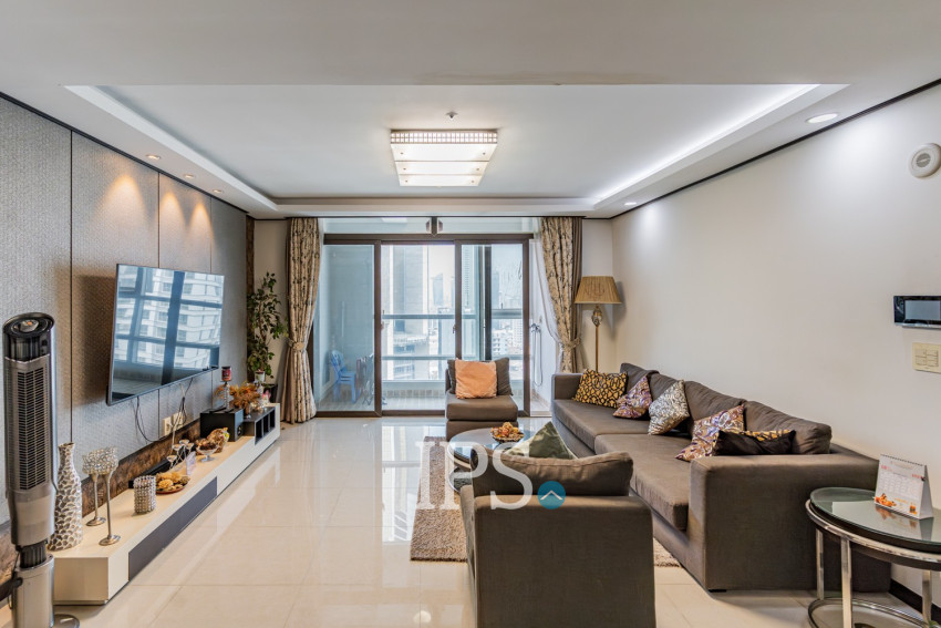 21st Floor 3 Bedroom Condo For Sale - DeCastle Royal, BKK1, Phnom Penh