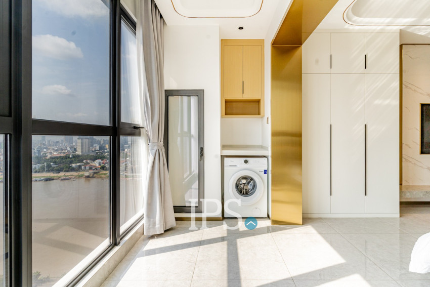 45 Sqm Studio Condo For Rent - Wealth Mansion, Chroy Changvar, Phnom Penh