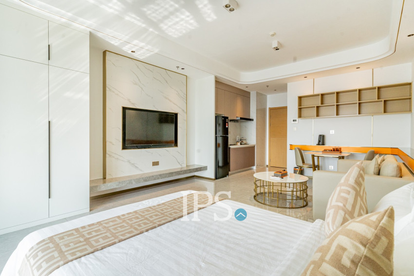 45 Sqm Studio Condo For Rent - Wealth Mansion, Chroy Changvar, Phnom Penh