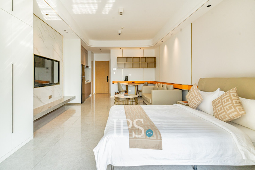 45 Sqm Studio Condo For Rent - Wealth Mansion, Chroy Changvar, Phnom Penh
