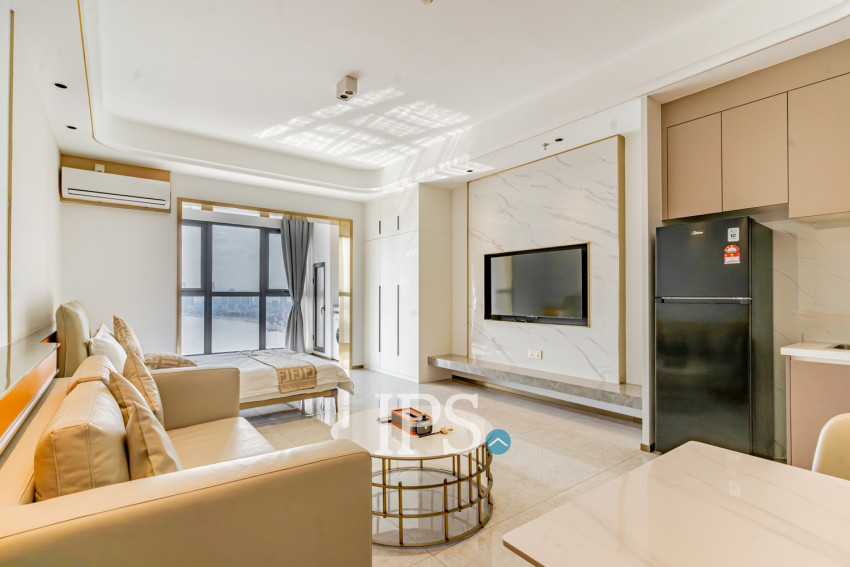 45 Sqm Studio Condo For Rent - Wealth Mansion, Chroy Changvar, Phnom Penh