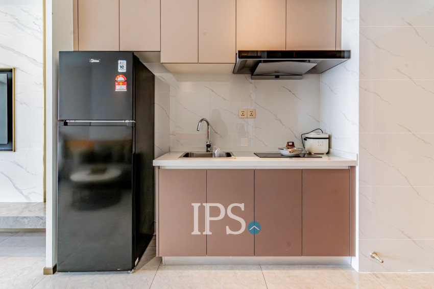 45 Sqm Studio Condo For Rent - Wealth Mansion, Chroy Changvar, Phnom Penh