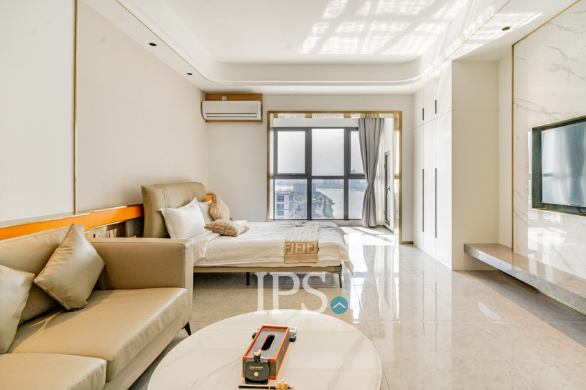 45 Sqm Studio Condo For Rent - Wealth Mansion, Chroy Changvar, Phnom Penh