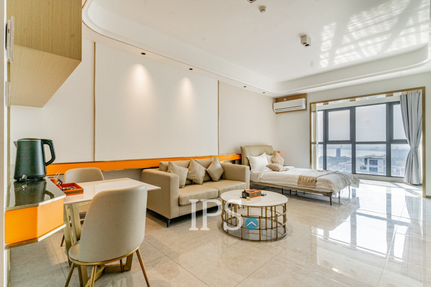 45 Sqm Studio Condo For Rent - Wealth Mansion, Chroy Changvar, Phnom Penh