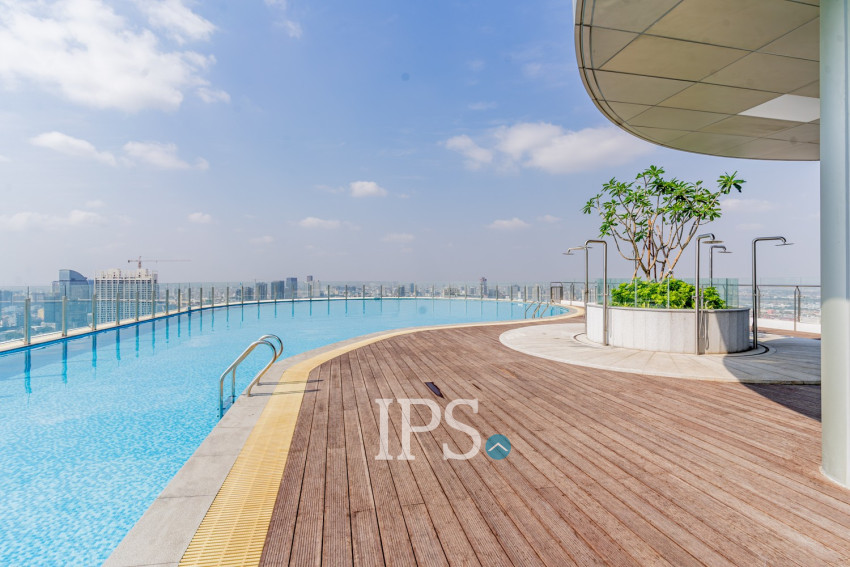 45 Sqm Studio Condo For Rent - Wealth Mansion, Chroy Changvar, Phnom Penh