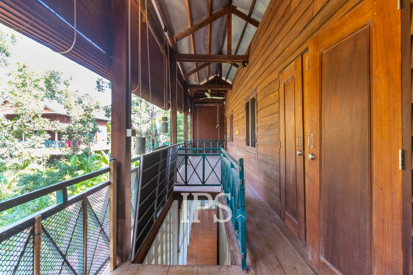 3 Bedroom Compound Wooden House For Rent - Sala Kamreuk, Siem Reap