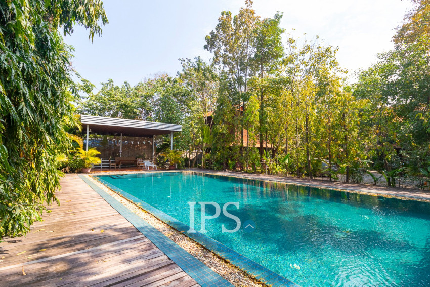 3 Bedroom Compound Wooden House For Rent - Sala Kamreuk, Siem Reap
