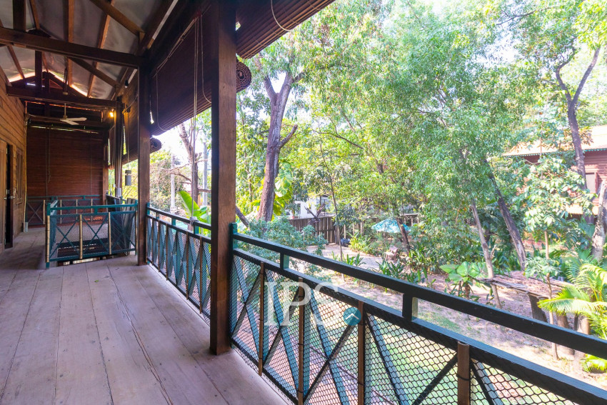 3 Bedroom Compound Wooden House For Rent - Sala Kamreuk, Siem Reap