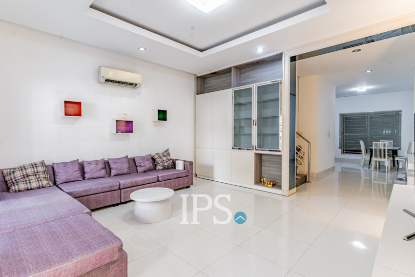 4 Bedroom Linked Villa For Rent - Borey Peng Huoth, Russey Keo, Phnom Penh