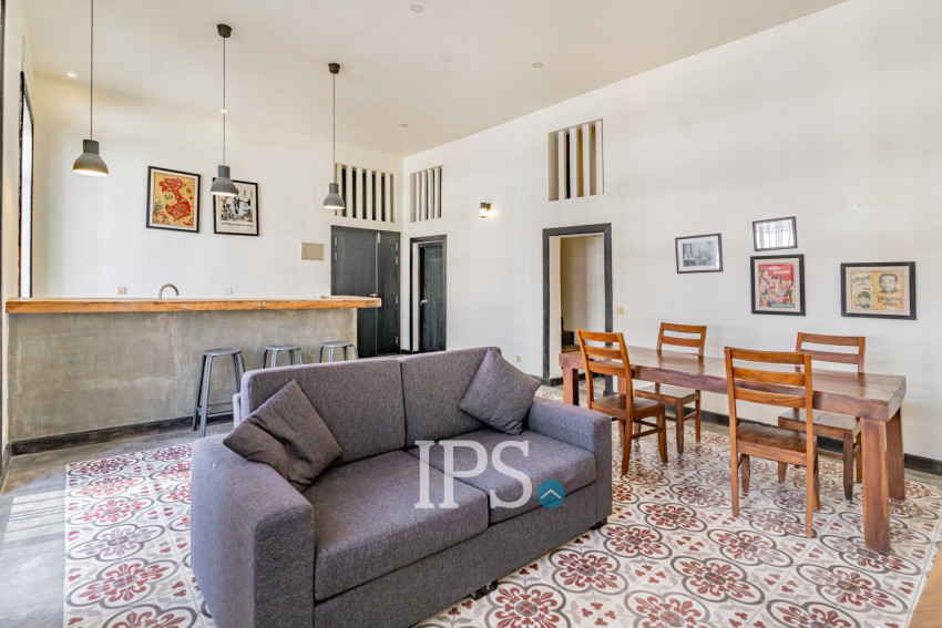 Renovated Duplex 2 Bedroom Apartment For Rent - Srah Chork, Phnom Penh