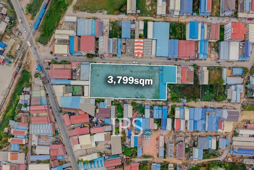 3,799 Sqm Land With Warehouse For Sale - Chaom Chau 1, Phnom Penh