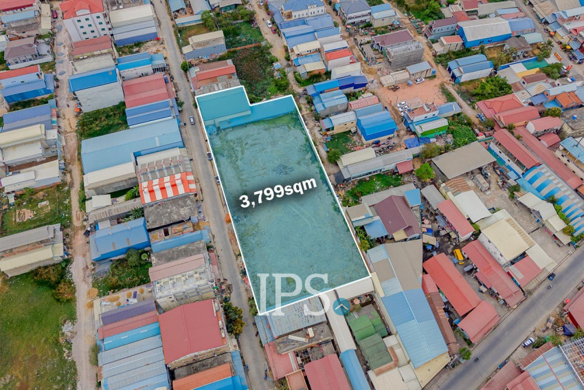 3,799 Sqm Land With Warehouse For Sale - Chaom Chau 1, Phnom Penh