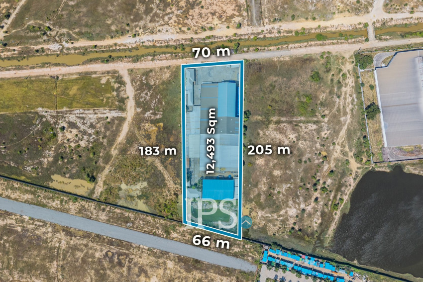 12,493 Sqm Land with Factory For Sale - Samraong Tong, Kampong Speu