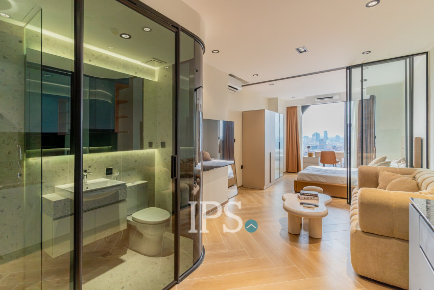 32 Sqm Studio Condo For Rent - Time Square 5, BKK1, Phnom Penh