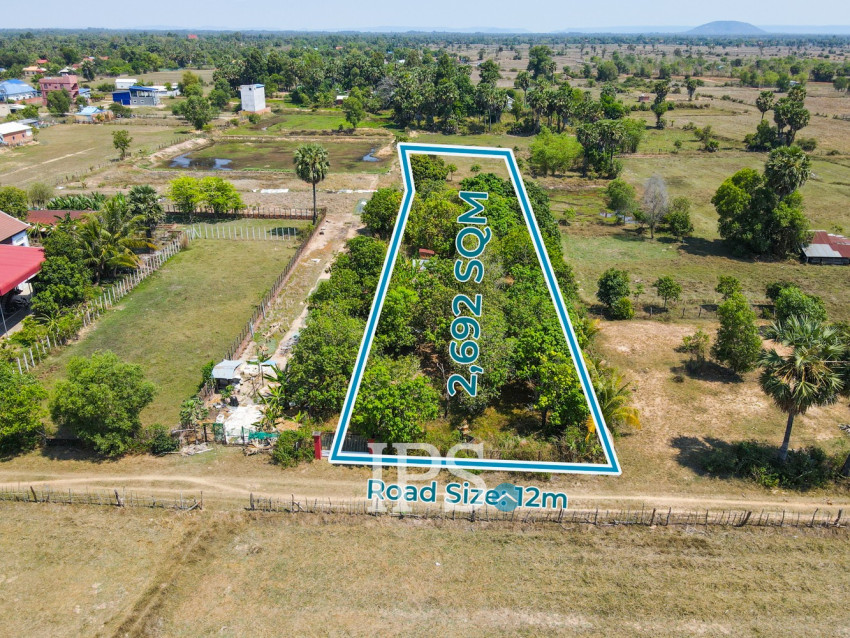2,692 Sqm Land For Sale - Ampil, Prasat Bakong, Siem Reap