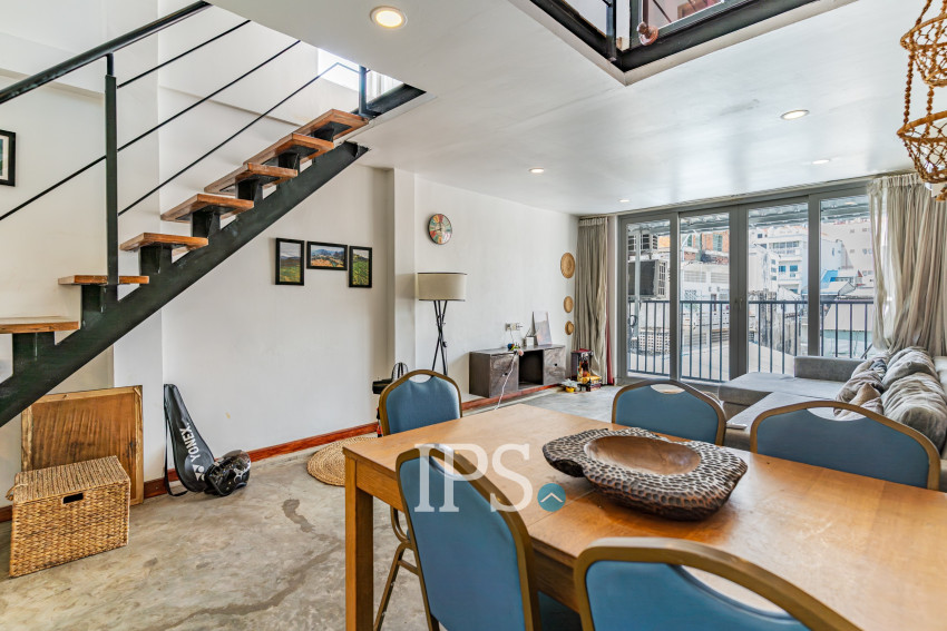 Renovated Loft 2 Bedroom Apartment For Rent - Phsar Kandal 1, Phnom Penh
