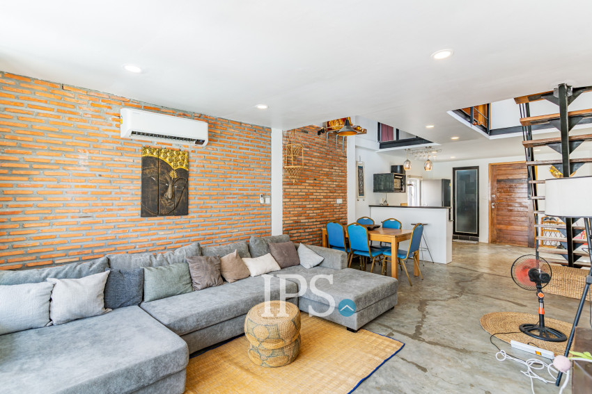 Renovated Loft 2 Bedroom Apartment For Rent - Phsar Kandal 1, Phnom Penh