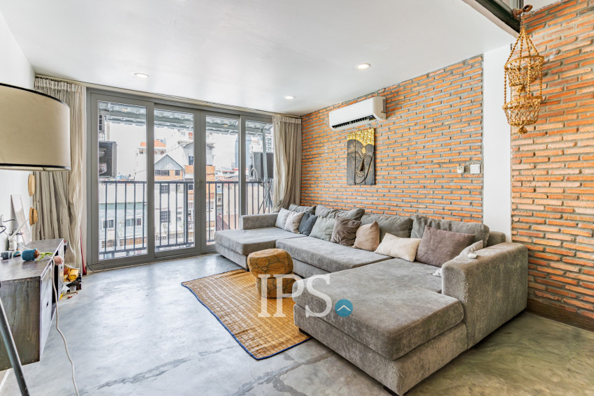 Renovated Loft 2 Bedroom Apartment For Sale - Phsar Kandal 1, Phnom Penh