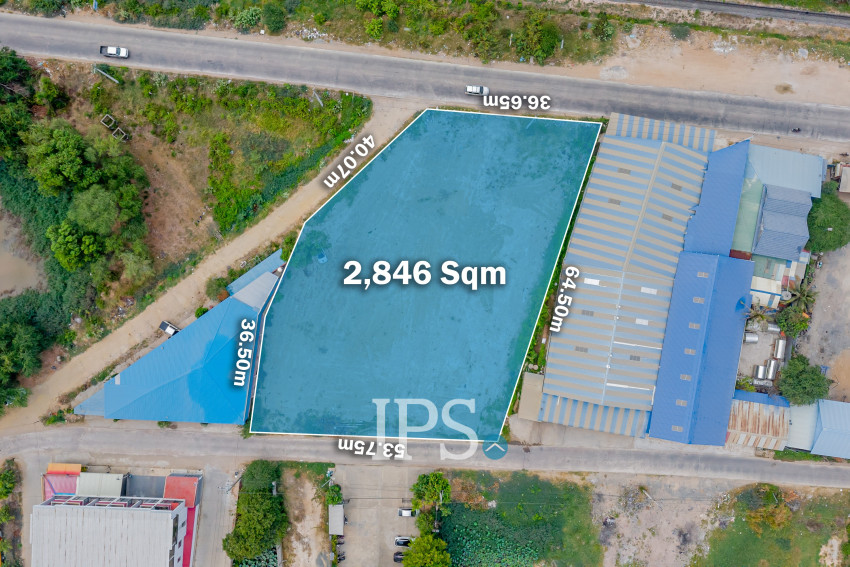 2,846 Sqm Land For Rent - Samraong Kraom, Phnom Penh