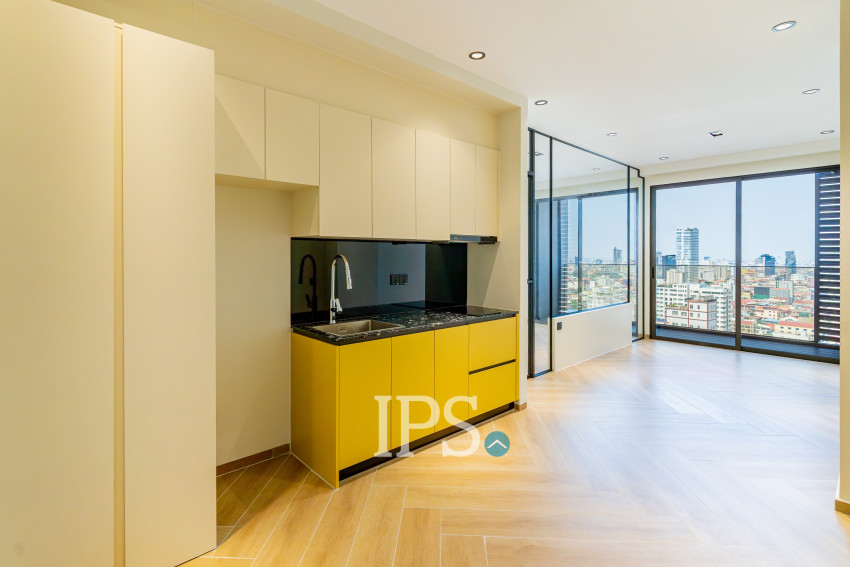 24th Floor 1 Bedroom Condo Type B1 For Sale - Time Square 306, BKK1, Phnom Penh