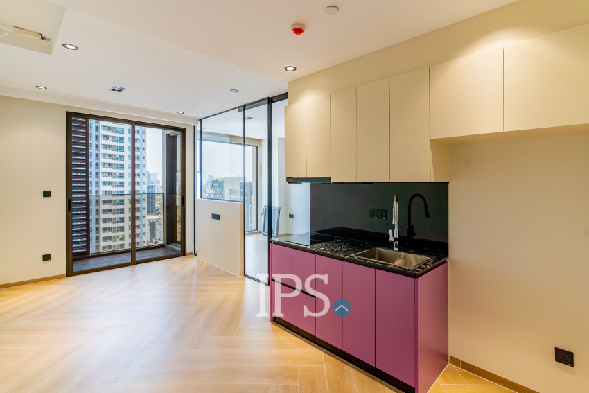 24th Floor 1 Bedroom Condo Type C3 For Sale - Time Square 306, BKK1, Phnom Penh