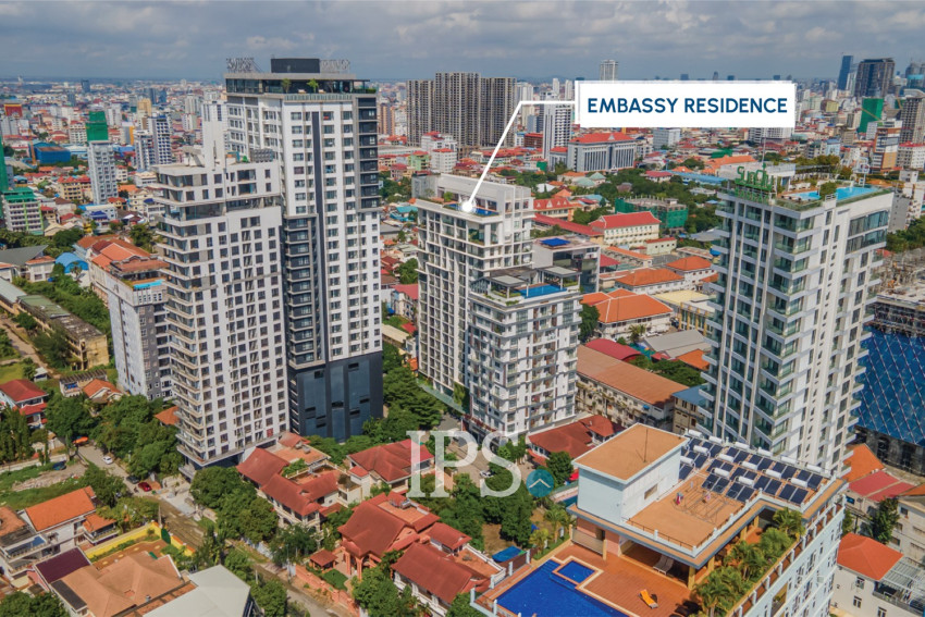4th Floor 2 Bedroom Condo For Sale - Embassy Residences, Tonle Bassac, Phnom Penh