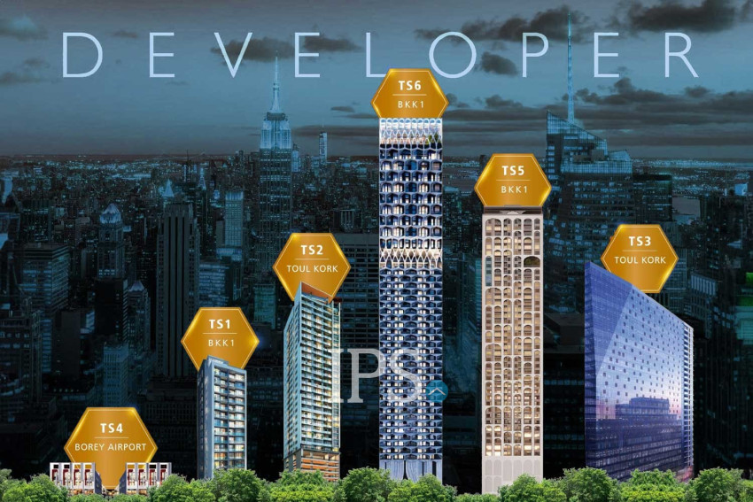 37th Floor 4 Bedroom Duplex Condo For Sale  Time Square 7, Toul Kork, Phnom Penh