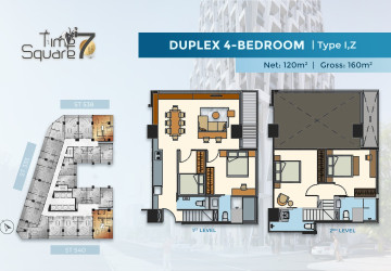 37th Floor 4 Bedroom Duplex Condo For Sale  Time Square 7, Toul Kork, Phnom Penh thumbnail