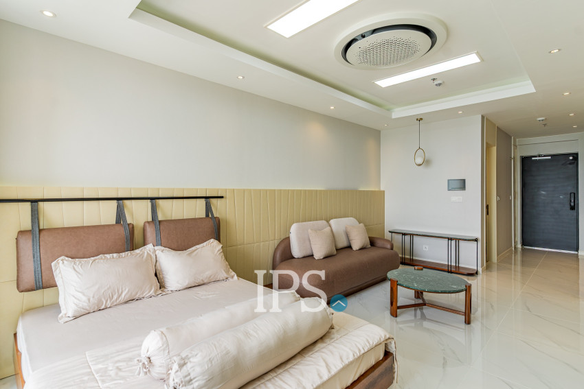 45 Sqm Studio Condo For Rent - Diamond Bay Garden, Tonle Bassac, Phnom Penh