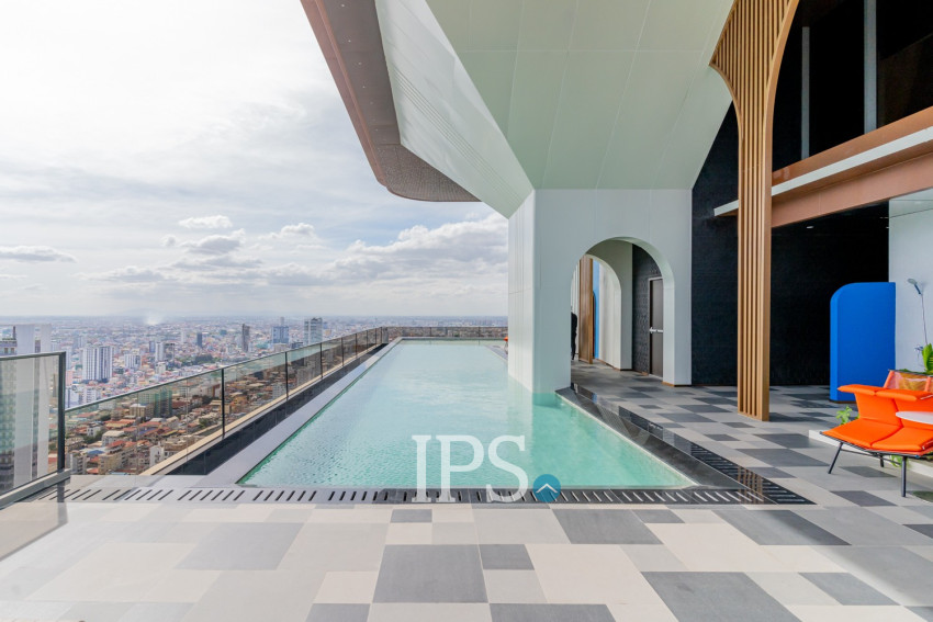 36th Floor 1 Bedroom Condo For Sale - Time Square 5, BKK1, Phnom Penh
