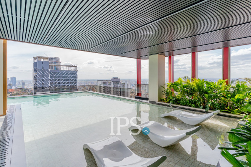 36th Floor 1 Bedroom Condo For Sale - Time Square 5, BKK1, Phnom Penh