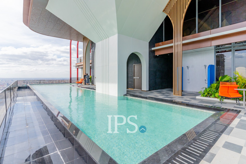 36th Floor 1 Bedroom Condo For Sale - Time Square 5, BKK1, Phnom Penh