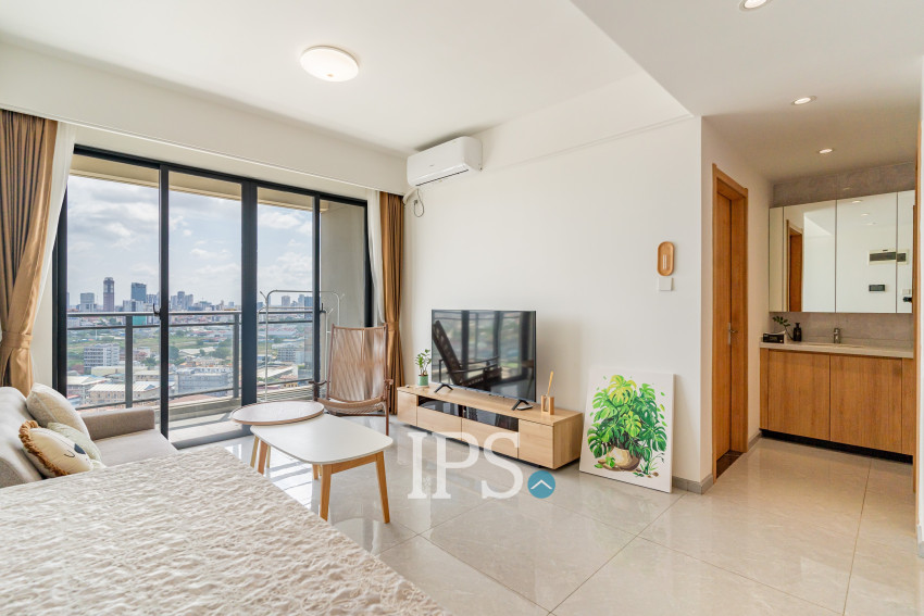 21st Floor 1 Bedroom Condo For Sale - Romduol City Condominium, Teuk Thla, Phnom Penh