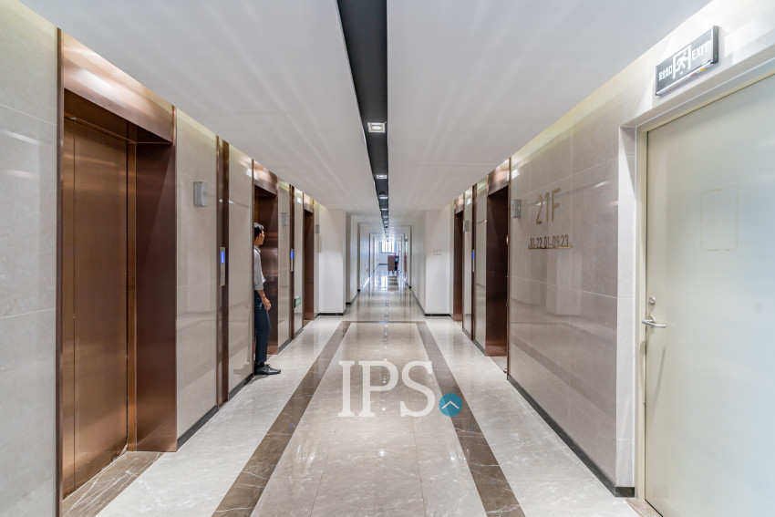 21st Floor 1 Bedroom Condo For Sale - Romduol City Condominium, Teuk Thla, Phnom Penh