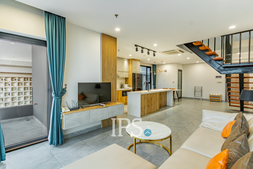 Duplex 2 Bedroom Serviced Apartment For Rent - Boeung Kak 1, Phnom Penh