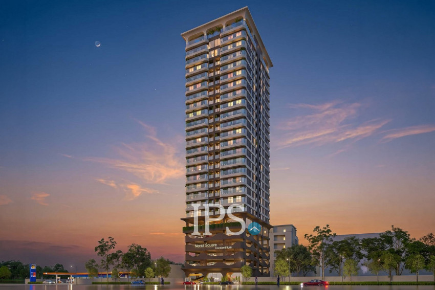 1 Bedroom Condo For Sale Type 1A - Norea Square Condominium - Nirouth, Khan Chbar Ampov  Nirouth