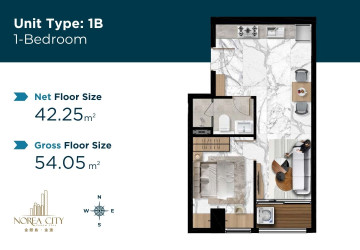1 Bedroom Condo For Sale Type 1B - Norea Square Condominium - Nirouth, Khan Chbar Ampov  Nirouth thumbnail