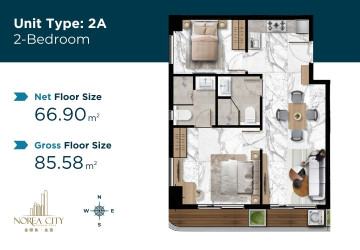 2 Bedroom Condo For Sale Type 2A - Norea Square Condominium - Nirouth, Khan Chbar Ampov  Nirouth thumbnail