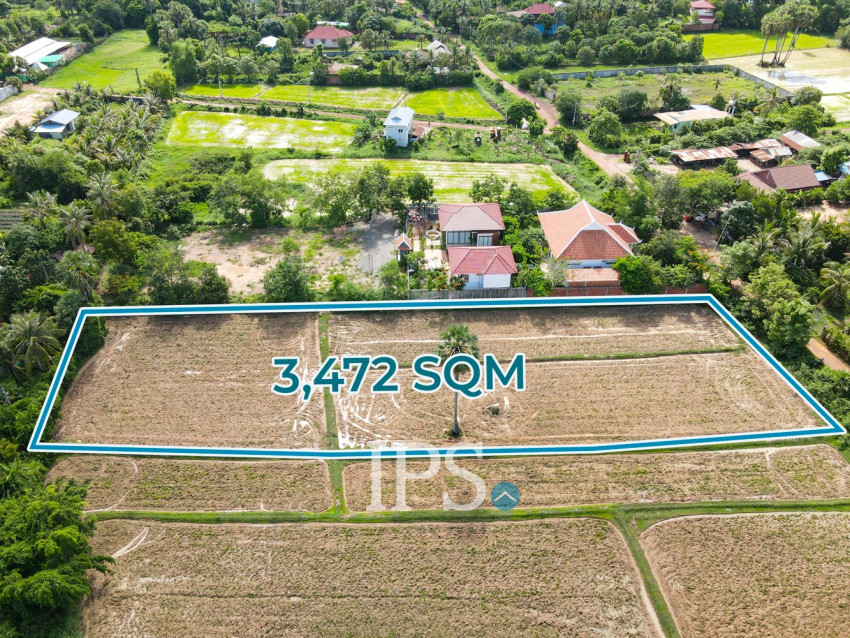 3,472 Sqm Land  For Sale - Sangkat Siem Reap, Siem Reap