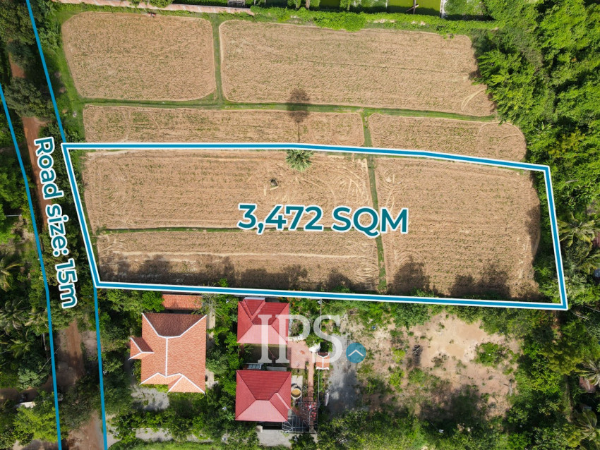 3,472 Sqm Land  For Sale - Sangkat Siem Reap, Siem Reap