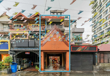 3 Storey Shophouse For Rent – Tonle Bassac, Phnom Penh