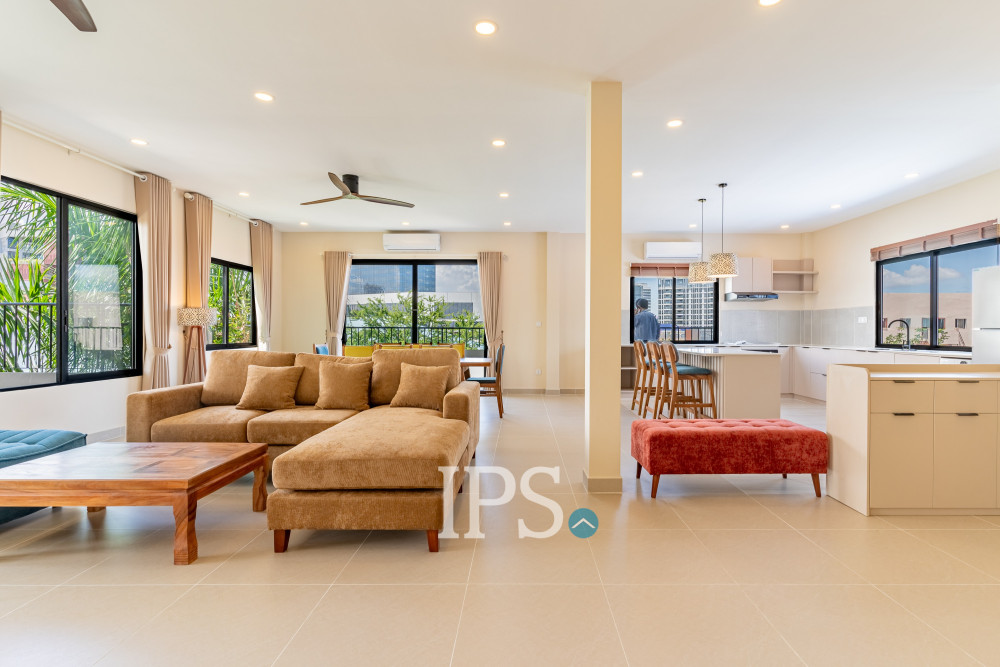 Renovated 3 Bedroom Apartment For Rent - Chroy Changvar, Phnom Penh - Image 5