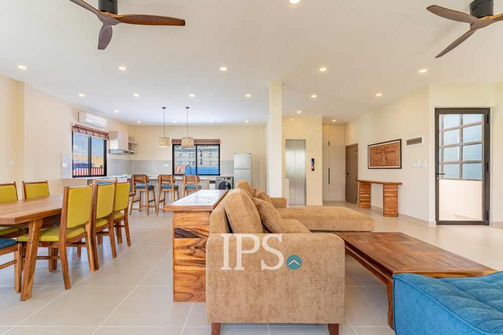 Renovated 3 Bedroom Apartment For Rent - Chroy Changvar, Phnom Penh - Image 3