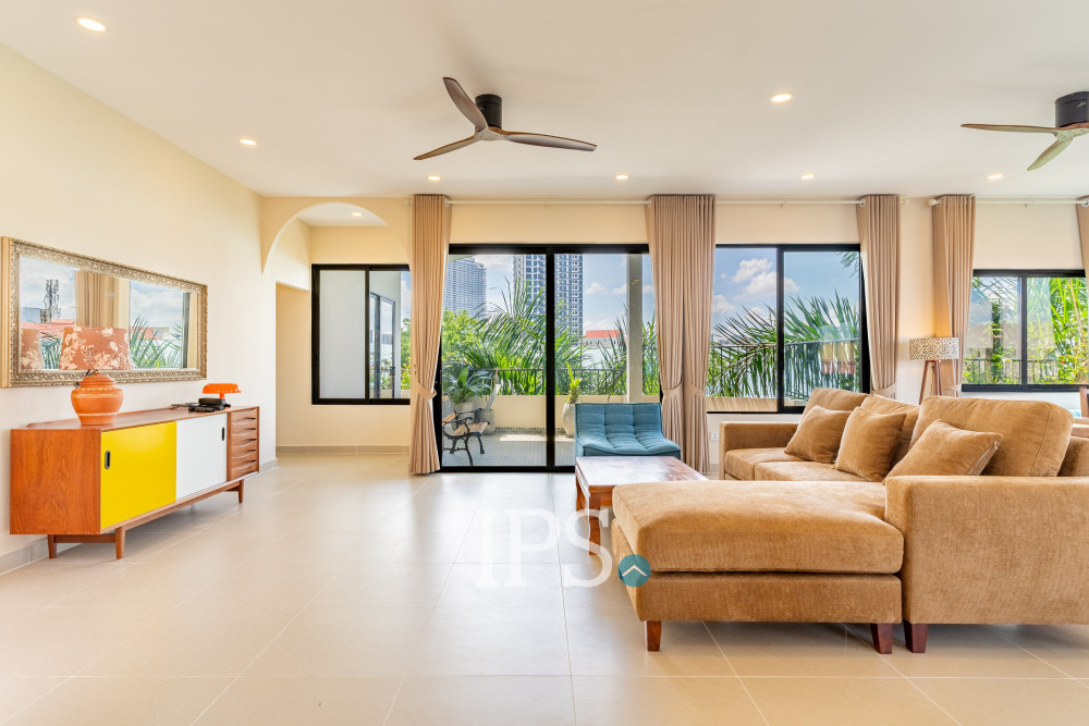 Renovated 3 Bedroom Apartment For Rent - Chroy Changvar, Phnom Penh - Image 4