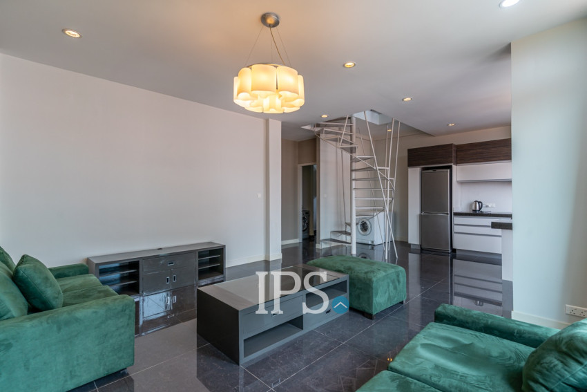 Loft 1 Bedroom Serviced Apartment For Rent - Tonle Bassac, Phnom Penh