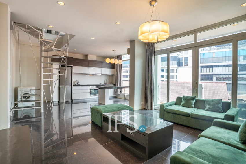 Loft 1 Bedroom Serviced Apartment For Rent - Tonle Bassac, Phnom Penh